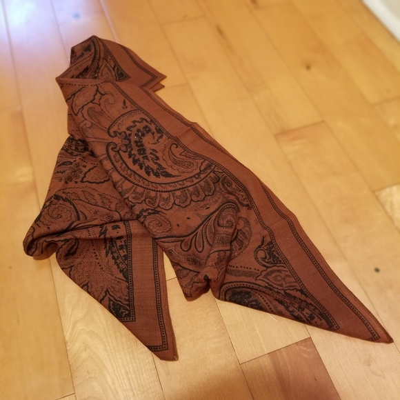 Vintage Adrienne Vittadini Paisley Square Scarf - Picture 4 of 7